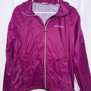Columbia Magenta Raincoat Size Large
